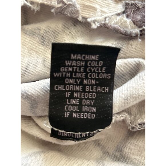 Investments Women's Textured V-Neck Long Sleeve Top Gray & White, Size Medium - Picture 7 of 9